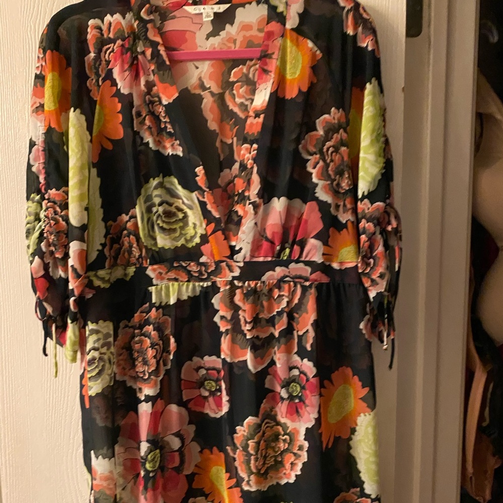 Multicolored sheer blouse!  Goes with everything!